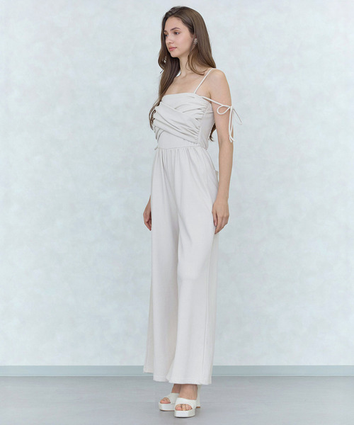 ROYAL PARTY（ロイヤルパーティー）の「ラメ裏毛カシュクールベアオールインワン（つなぎ/オールインワン・レディース・ブラック/ベージュ/ネイビー系・FREE）」の10枚目の写真