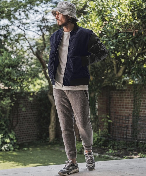 wjk reluxe(ダブルジェーケーリラックス)の「mj11772- Padded Synthetic Leather Combo MA-1 中綿MA-1ジャケット(WR26W-02)(MA-1・メンズ・オリーブ/ブラック/ネイビー・L/M/S)」の19枚目の写真