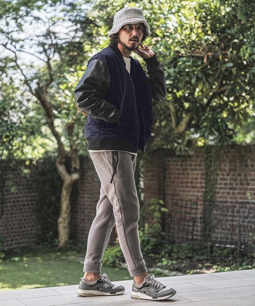wjk reluxe(ダブルジェーケーリラックス)の「mj11772- Padded Synthetic Leather Combo MA-1 中綿MA-1ジャケット(WR26W-02)(MA-1・メンズ・オリーブ/ブラック/ネイビー・L/M/S)」の20枚目の写真