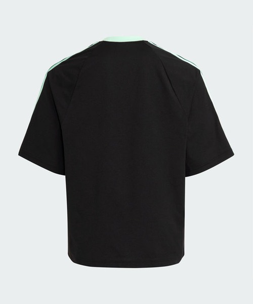 adidas(アディダス)の「クールフィーリング オーバーサイズフィット スリーストライプス 半袖Tシャツ / アディダス adidas(Tシャツ/カットソー・メンズ・ブラック・XX-LARGE/3XL/LARGE/MEDIUM/SMALL/X-LARGE/X-SMALL)」の2枚目の写真