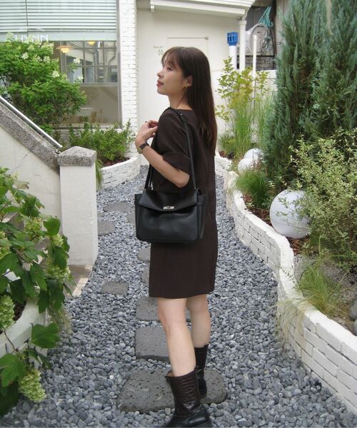 ANSOUIS（アンスイ）の「AURE SATCHEL BAG MINI_BLACK（ショルダーバッグ・レディース・ブラック・FREE）」の5枚目の写真