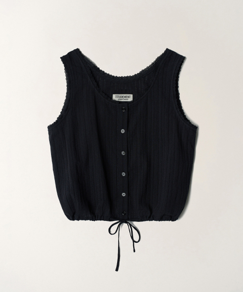 TTUDEMENT（トュードメント）の「GAUZE SLEEVELESS BLOUSE_BLACK（シャツ/ブラウス・レディース・その他・SMALL/MEDIUM）」の3枚目の写真