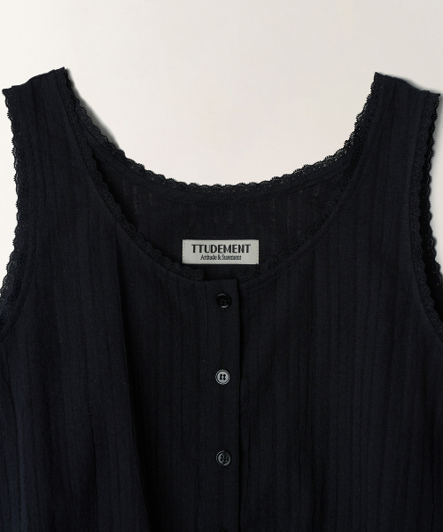 TTUDEMENT（トュードメント）の「GAUZE SLEEVELESS BLOUSE_BLACK（シャツ/ブラウス・レディース・その他・SMALL/MEDIUM）」の5枚目の写真