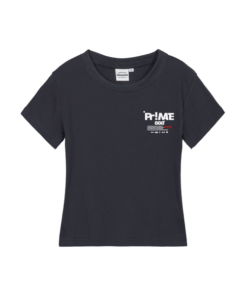 PRIMATE(プライメイト)の「MINI RALLY レディース スリムフィット 半袖Tシャツ 5 COLORS(Tシャツ/カットソー・レディース・カーキ/ブラック/チャコール/ホワイト/クリーム・LARGE/MEDIUM/SMALL)」の3枚目の写真