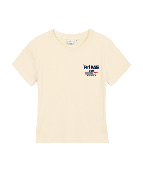 PRIMATE(プライメイト)の「MINI RALLY レディース スリムフィット 半袖Tシャツ 5 COLORS(Tシャツ/カットソー・レディース・カーキ/ブラック/チャコール/ホワイト/クリーム・LARGE/MEDIUM/SMALL)」の4枚目の写真