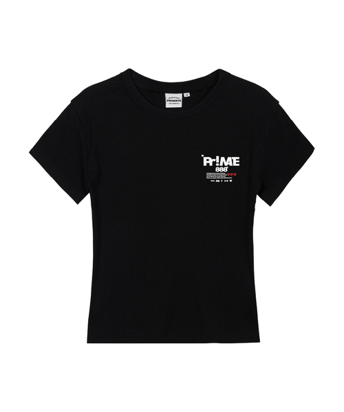PRIMATE(プライメイト)の「MINI RALLY レディース スリムフィット 半袖Tシャツ 5 COLORS(Tシャツ/カットソー・レディース・カーキ/ブラック/チャコール/ホワイト/クリーム・LARGE/MEDIUM/SMALL)」の2枚目の写真