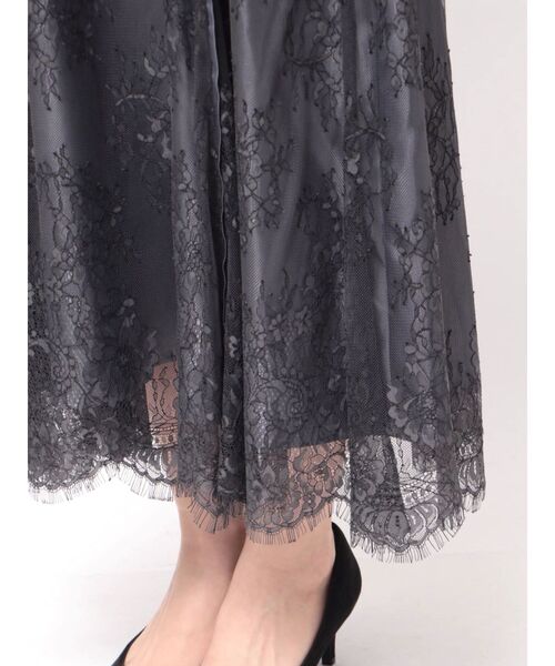 MERCURYDUO（マーキュリーデュオ）の「レースラッフルフレアワンピース（ドレス・レディース・チャコールグレー/ミント・SMALL/MEDIUM）」の18枚目の写真