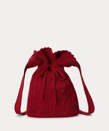 POLO RALPH LAUREN CHILDRENSWEAR（ポロ ラルフ ローレン チルドレンズウェア）の「ケーブルニット コットン ドローストリング バケット バッグ（ショルダーバッグ）」