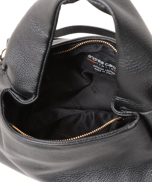 andrea cardone(アンドレアカルドネ)の「【ANDREA CARDONE】2WAY ソフトワンハンドルバッグ(Q66364)(ハンドバッグ・レディース・グレイッシュベージュ/ブラック・ALL)」の5枚目の写真
