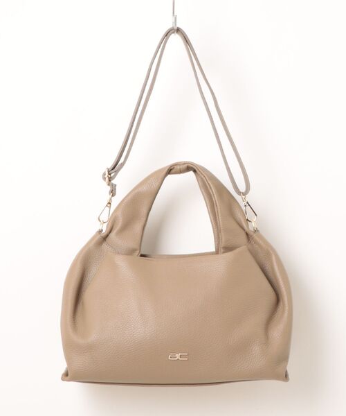 andrea cardone(アンドレアカルドネ)の「【ANDREA CARDONE】2WAY ソフトワンハンドルバッグ(Q66364)(ハンドバッグ・レディース・グレイッシュベージュ/ブラック・ALL)」の10枚目の写真