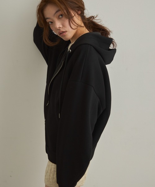 Trish(トリッシュ)の「Wジップルーズミドルパーカー(パーカー・レディース・アイボリー/ブラック/チャコールグレー/ブラウン/グレー・FREE)」の21枚目の写真