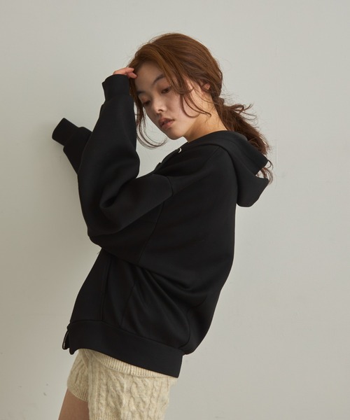 Trish(トリッシュ)の「Wジップルーズミドルパーカー(パーカー・レディース・アイボリー/ブラック/チャコールグレー/ブラウン/グレー・FREE)」の22枚目の写真