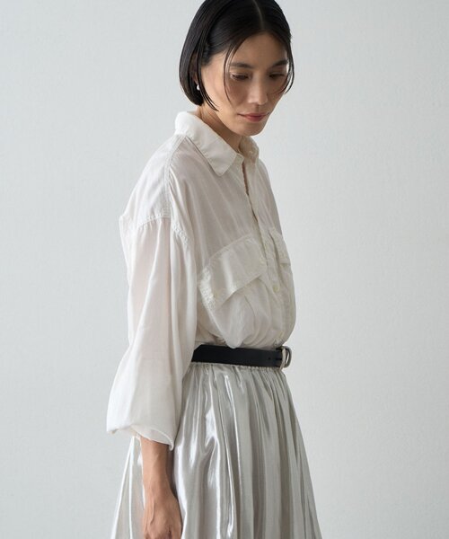 Whim Gazette(ウィムガゼット)の「【KATHARINE HAMNETT】パラシュートシャツ(シャツ/ブラウス・レディース・ブラウン/オフホワイト・FREE)」の12枚目の写真