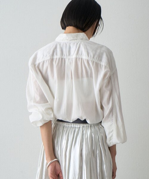 Whim Gazette(ウィムガゼット)の「【KATHARINE HAMNETT】パラシュートシャツ(シャツ/ブラウス・レディース・ブラウン/オフホワイト・FREE)」の9枚目の写真