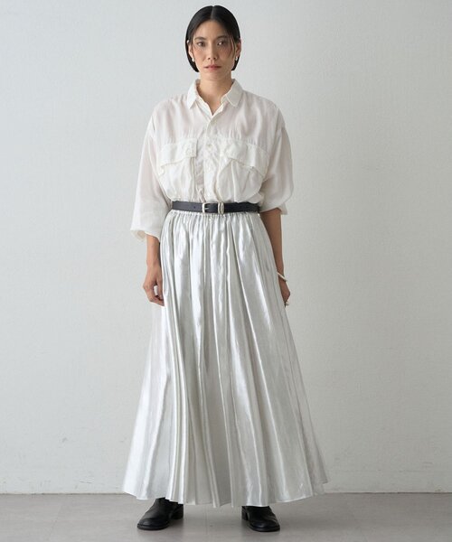 Whim Gazette(ウィムガゼット)の「【KATHARINE HAMNETT】パラシュートシャツ(シャツ/ブラウス・レディース・ブラウン/オフホワイト・FREE)」の14枚目の写真