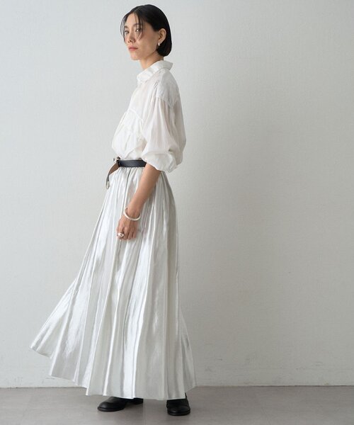 Whim Gazette(ウィムガゼット)の「【KATHARINE HAMNETT】パラシュートシャツ(シャツ/ブラウス・レディース・ブラウン/オフホワイト・FREE)」の7枚目の写真