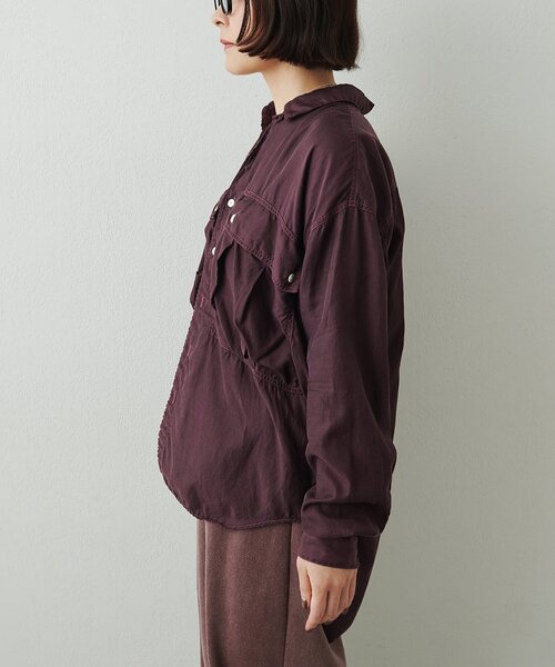 Whim Gazette(ウィムガゼット)の「【KATHARINE HAMNETT】パラシュートシャツ(シャツ/ブラウス・レディース・ブラウン/オフホワイト・FREE)」の18枚目の写真