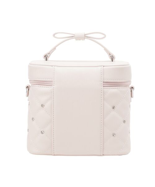 Maison de FLEUR(メゾンドフルール)の「キルティングリボンキューブ型バッグ(ショルダーバッグ・レディース・ピンク/ブラック・FREE)」の13枚目の写真