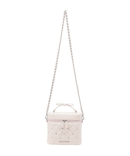 Maison de FLEUR(メゾンドフルール)の「キルティングリボンキューブ型バッグ(ショルダーバッグ・レディース・ピンク/ブラック・FREE)」の16枚目の写真