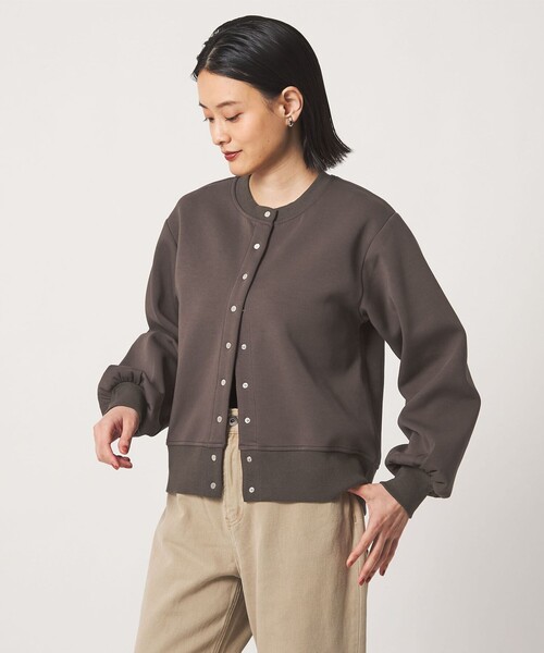 A DAY IN THE LIFE UNITED ARROWS(アデイインザライフユナイテッドアローズ)の「ダンボールニット クルーネックカーディガン <A DAY IN THE LIFE>(カーディガン/ボレロ・レディース・ダークブラウン/レッド/ネイビー/ナチュラル・FREE)」の7枚目の写真