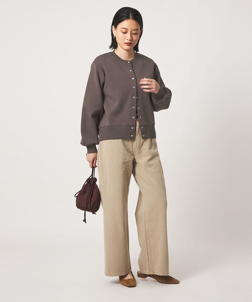 A DAY IN THE LIFE UNITED ARROWS(アデイインザライフユナイテッドアローズ)の「ダンボールニット クルーネックカーディガン <A DAY IN THE LIFE>(カーディガン/ボレロ・レディース・ダークブラウン/レッド/ネイビー/ナチュラル・FREE)」の8枚目の写真