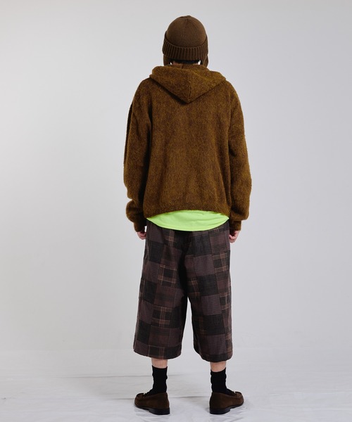 EFFECTEN（エフェクテン）の「【EFFECTEN】Shaggy hooded cardigan（カーディガン/ボレロ・メンズ・チャコールグレー/ブラウン・FREE）」の9枚目の写真