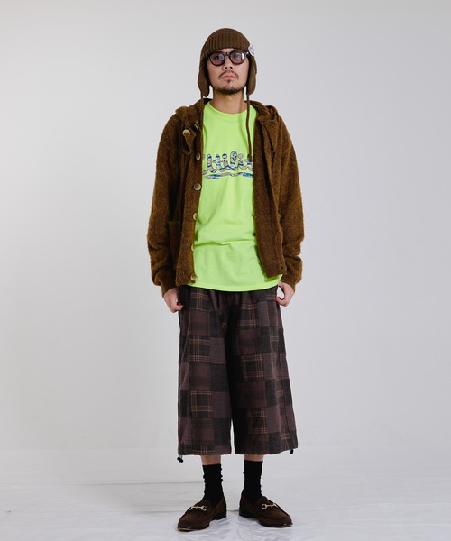EFFECTEN（エフェクテン）の「【EFFECTEN】Shaggy hooded cardigan（カーディガン/ボレロ・メンズ・チャコールグレー/ブラウン・FREE）」の7枚目の写真