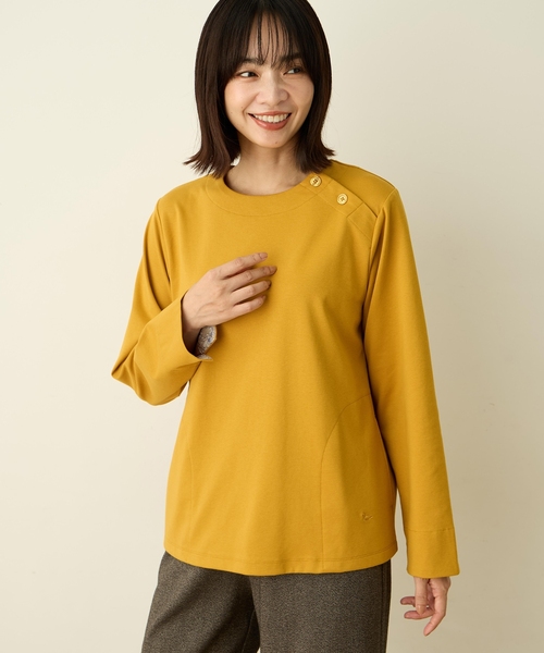 DECOY SINCE 1981(デコイシンスイチキュウハチイチ)の「【Liberty】リバティプリントクルーネックプルオーバー(Tシャツ/カットソー・レディース・マスタード/ネイビー・M/L/LL)」の10枚目の写真