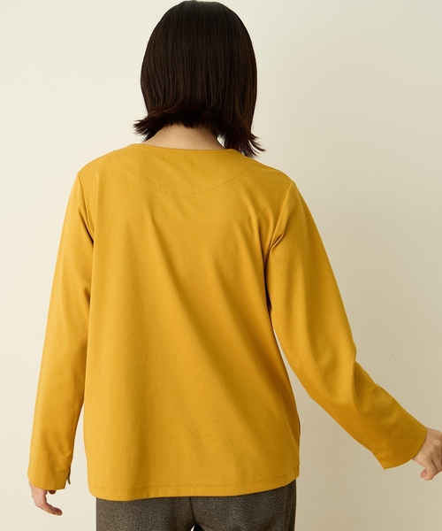 DECOY SINCE 1981(デコイシンスイチキュウハチイチ)の「【Liberty】リバティプリントクルーネックプルオーバー(Tシャツ/カットソー・レディース・マスタード/ネイビー・M/L/LL)」の13枚目の写真
