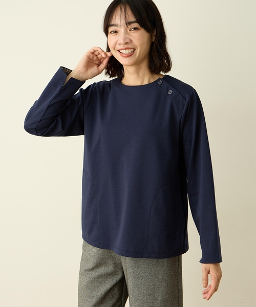 DECOY SINCE 1981(デコイシンスイチキュウハチイチ)の「【Liberty】リバティプリントクルーネックプルオーバー(Tシャツ/カットソー・レディース・マスタード/ネイビー・M/L/LL)」の17枚目の写真
