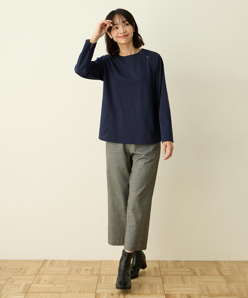 DECOY SINCE 1981(デコイシンスイチキュウハチイチ)の「【Liberty】リバティプリントクルーネックプルオーバー(Tシャツ/カットソー・レディース・マスタード/ネイビー・M/L/LL)」の18枚目の写真