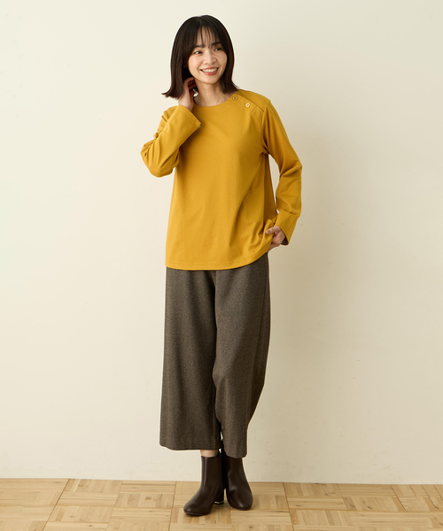 DECOY SINCE 1981(デコイシンスイチキュウハチイチ)の「【Liberty】リバティプリントクルーネックプルオーバー(Tシャツ/カットソー・レディース・マスタード/ネイビー・M/L/LL)」の21枚目の写真