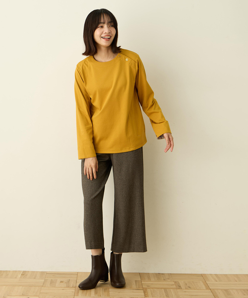 DECOY SINCE 1981(デコイシンスイチキュウハチイチ)の「【Liberty】リバティプリントクルーネックプルオーバー(Tシャツ/カットソー・レディース・マスタード/ネイビー・M/L/LL)」の22枚目の写真