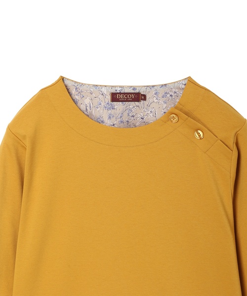 DECOY SINCE 1981(デコイシンスイチキュウハチイチ)の「【Liberty】リバティプリントクルーネックプルオーバー(Tシャツ/カットソー・レディース・マスタード/ネイビー・M/L/LL)」の9枚目の写真