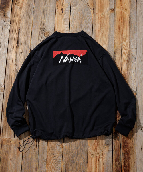 NANGA(ナンガ)の「NANGA/ナンガ 別注 neo-PRO スピンドル バックプリント ロングスリーブTシャツ/日本製/遮熱/UVカット/吸水速乾(Tシャツ/カットソー・メンズ・ホワイト/ブラウン/チャコールグレー/ブラック・LARGE/MEDIUM/X-LARGE/SMALL)」の3枚目の写真