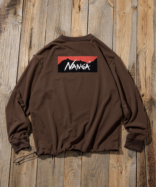 NANGA(ナンガ)の「NANGA/ナンガ 別注 neo-PRO スピンドル バックプリント ロングスリーブTシャツ/日本製/遮熱/UVカット/吸水速乾(Tシャツ/カットソー・メンズ・ホワイト/ブラウン/チャコールグレー/ブラック・LARGE/MEDIUM/X-LARGE/SMALL)」の19枚目の写真