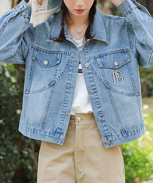AMAJI(アマジ)の「刺繍 オーバーサイズ ジャケット(その他アウター・レディース・ライトブルー・X-LARGE/LARGE/MEDIUM/SMALL)」の2枚目の写真