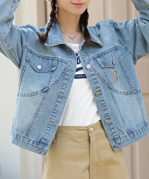 AMAJI(アマジ)の「刺繍 オーバーサイズ ジャケット(その他アウター・レディース・ライトブルー・X-LARGE/LARGE/MEDIUM/SMALL)」の3枚目の写真
