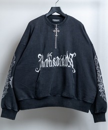 BACKSTAGE PASS（バックステージパス）の「CATHEDRAL H Zクロスチャーム ハーフジップ ウォッシュドビッグスウェット（スウェット）」