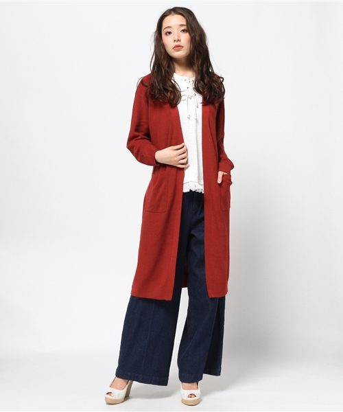 SLY（スライ）の「COTTON HGガウン-S（カーディガン/ボレロ・レディース・ブラック/トップグレー/ネイビー/レッド・FREE）」の5枚目の写真