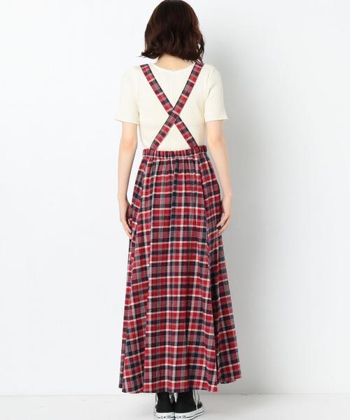 Another Edition（アナザーエディション）の「チェック柄サスペンダースカート/AEBC CHK ｻｽﾍﾟﾝﾀﾞｰ SK◆（スカート・レディース・レッド/ケリー・FREE）」の11枚目の写真
