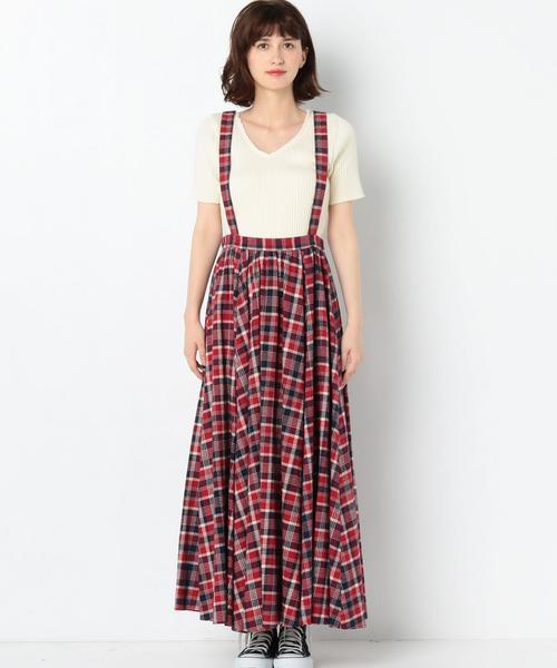 Another Edition（アナザーエディション）の「チェック柄サスペンダースカート/AEBC CHK ｻｽﾍﾟﾝﾀﾞｰ SK◆（スカート・レディース・レッド/ケリー・FREE）」の12枚目の写真