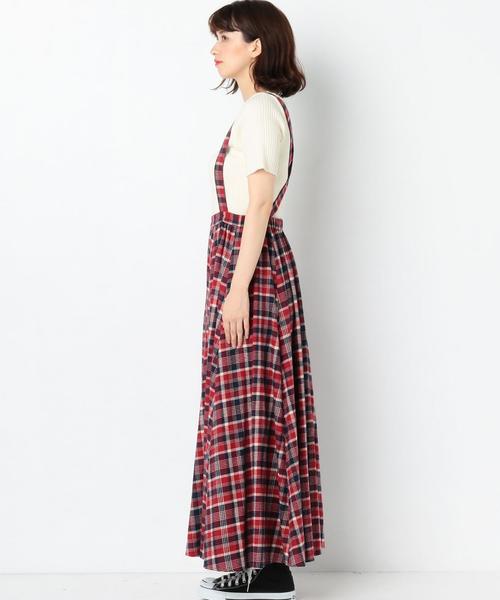 Another Edition（アナザーエディション）の「チェック柄サスペンダースカート/AEBC CHK ｻｽﾍﾟﾝﾀﾞｰ SK◆（スカート・レディース・レッド/ケリー・FREE）」の13枚目の写真
