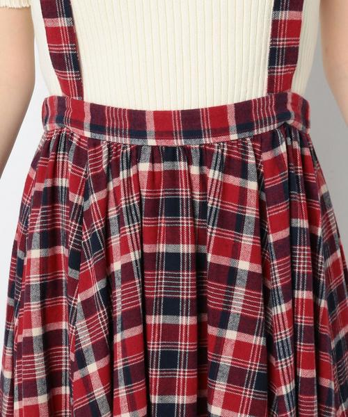 Another Edition（アナザーエディション）の「チェック柄サスペンダースカート/AEBC CHK ｻｽﾍﾟﾝﾀﾞｰ SK◆（スカート・レディース・レッド/ケリー・FREE）」の5枚目の写真