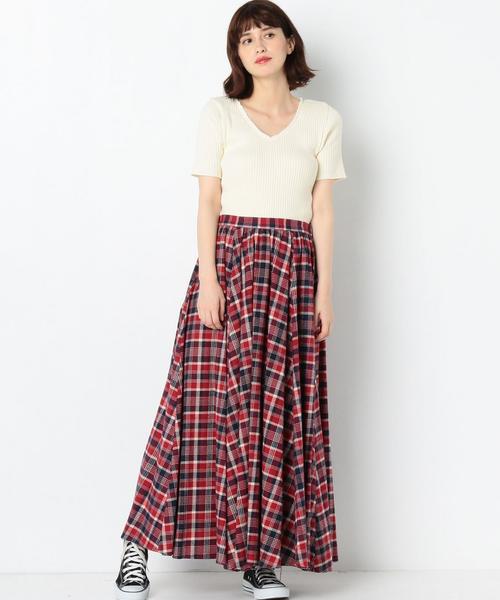 Another Edition（アナザーエディション）の「チェック柄サスペンダースカート/AEBC CHK ｻｽﾍﾟﾝﾀﾞｰ SK◆（スカート・レディース・レッド/ケリー・FREE）」の9枚目の写真