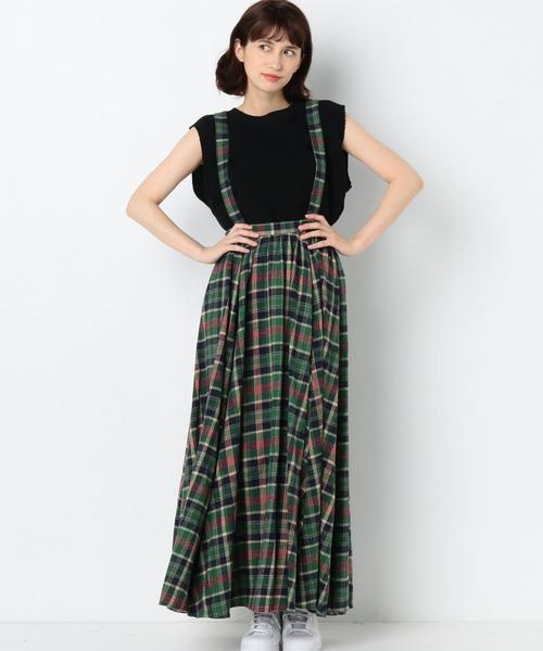 Another Edition（アナザーエディション）の「チェック柄サスペンダースカート/AEBC CHK ｻｽﾍﾟﾝﾀﾞｰ SK◆（スカート・レディース・レッド/ケリー・FREE）」の4枚目の写真