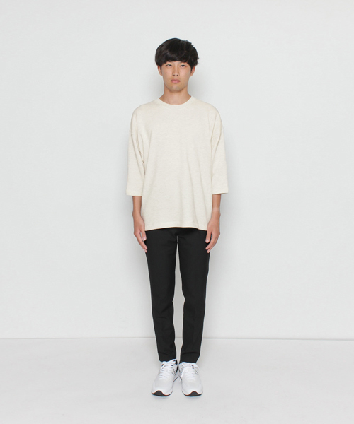 SENSE OF PLACE by URBAN RESEARCH（センスオブプレイスバイアーバンリサーチ）の「メランジボリュームスウェットシャツ 7分袖（スウェット・メンズ・グレー/ネイビー/ホワイト・MEDIUM/SMALL/LARGE）」の4枚目の写真