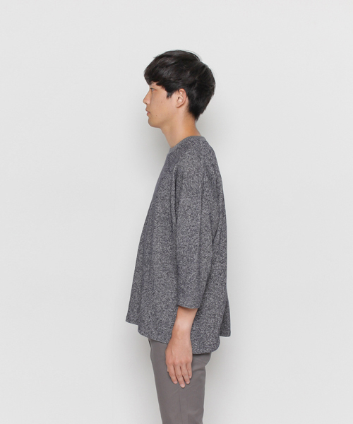 SENSE OF PLACE by URBAN RESEARCH（センスオブプレイスバイアーバンリサーチ）の「メランジボリュームスウェットシャツ 7分袖（スウェット・メンズ・グレー/ネイビー/ホワイト・MEDIUM/SMALL/LARGE）」の7枚目の写真