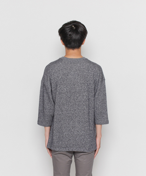 SENSE OF PLACE by URBAN RESEARCH（センスオブプレイスバイアーバンリサーチ）の「メランジボリュームスウェットシャツ 7分袖（スウェット・メンズ・グレー/ネイビー/ホワイト・MEDIUM/SMALL/LARGE）」の12枚目の写真