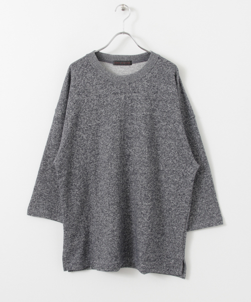 SENSE OF PLACE by URBAN RESEARCH（センスオブプレイスバイアーバンリサーチ）の「メランジボリュームスウェットシャツ 7分袖（スウェット・メンズ・グレー/ネイビー/ホワイト・MEDIUM/SMALL/LARGE）」の15枚目の写真